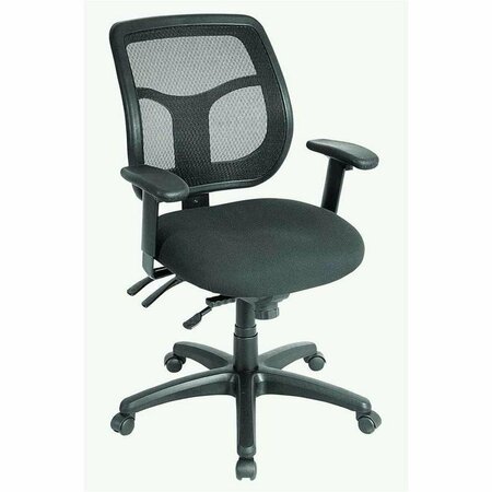 GFANCY FIXTURES Black Mesh & Fabric Chair - 26 x 20 x 36 in. GF3090639